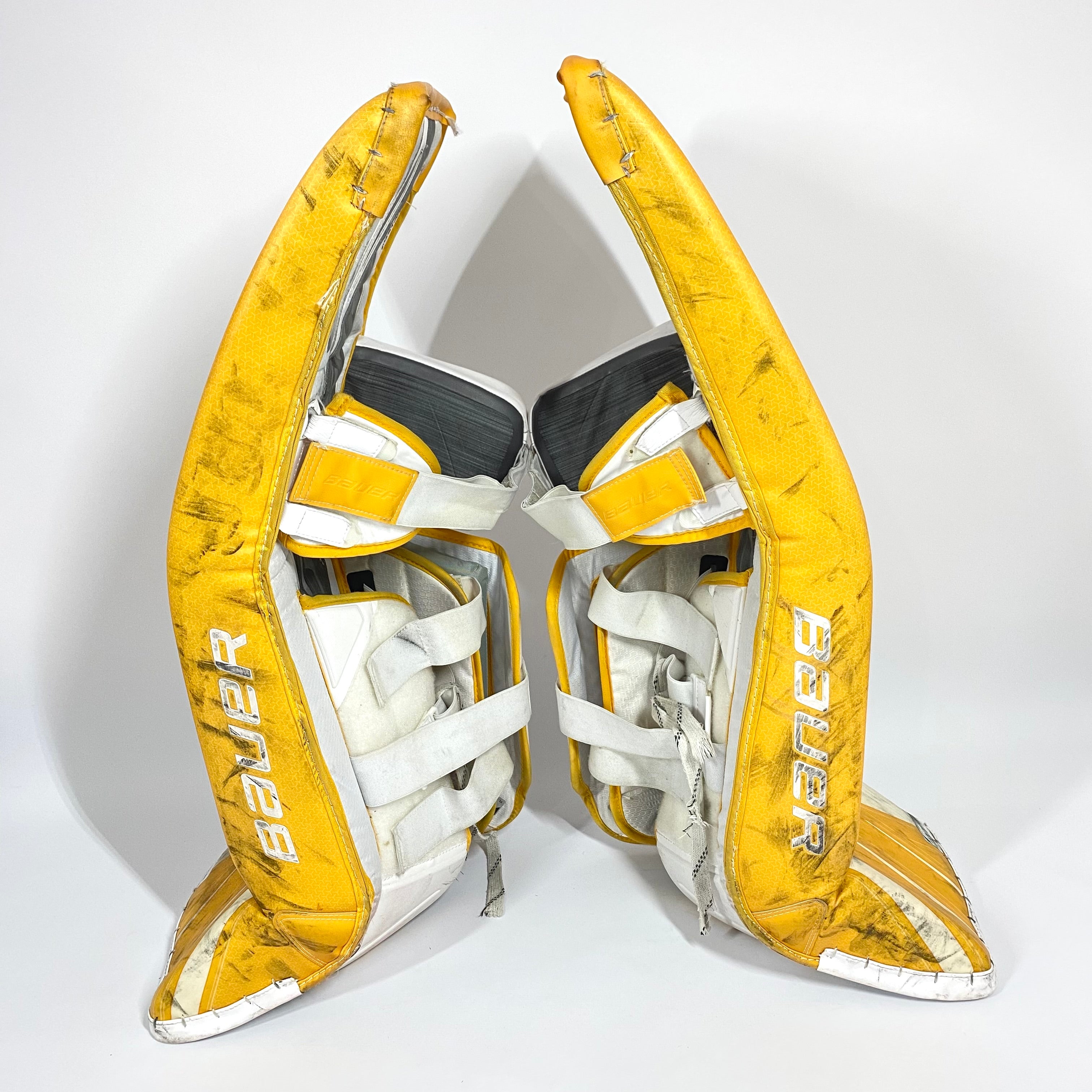 Bauer Supreme UltraSonic - Ensemble complet de gardien de but Pro Stock d'occasion (blanc/jaune)